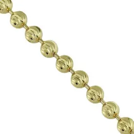 10k Yellow Gold Ball Bead Chain 4 mm