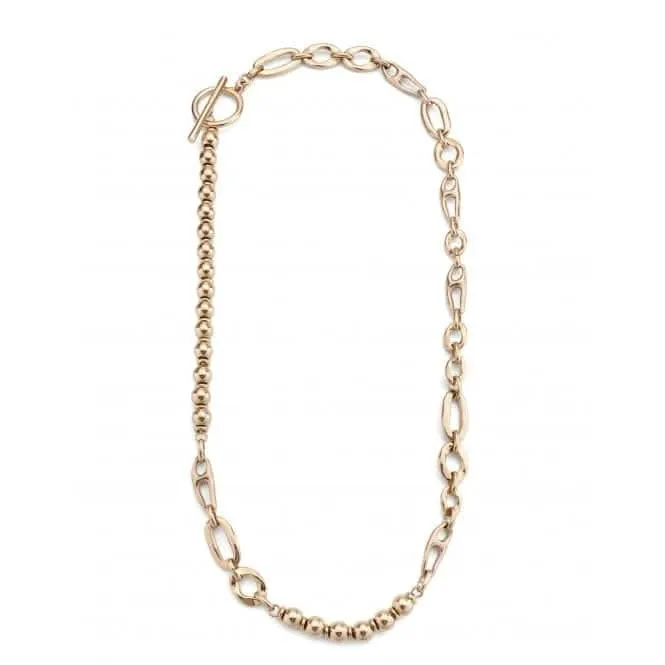 18K Gold Plated YOLO Necklace COL1839ORO000