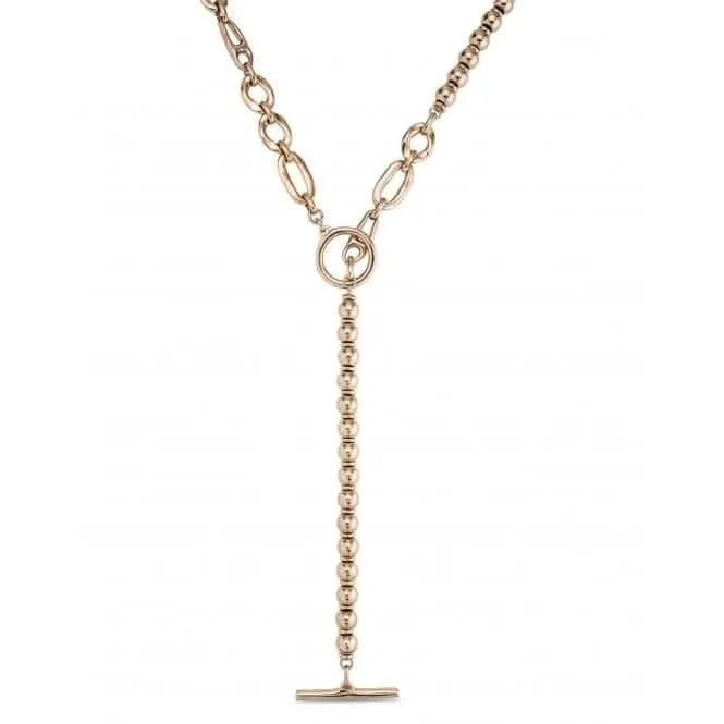 18K Gold Plated YOLO Necklace COL1839ORO000
