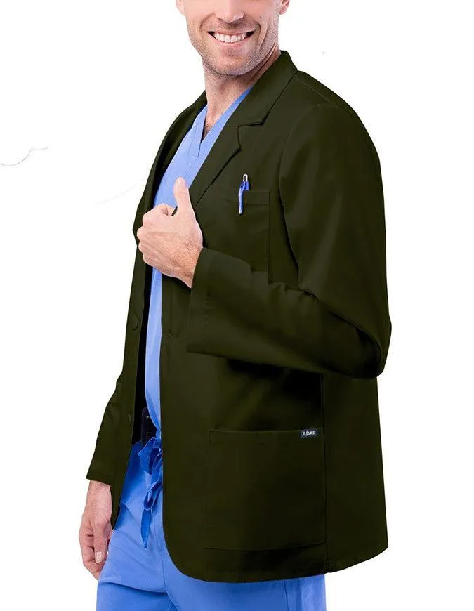 Adar 31 Inch Unisex Three Pockets Olive Consultation Coat