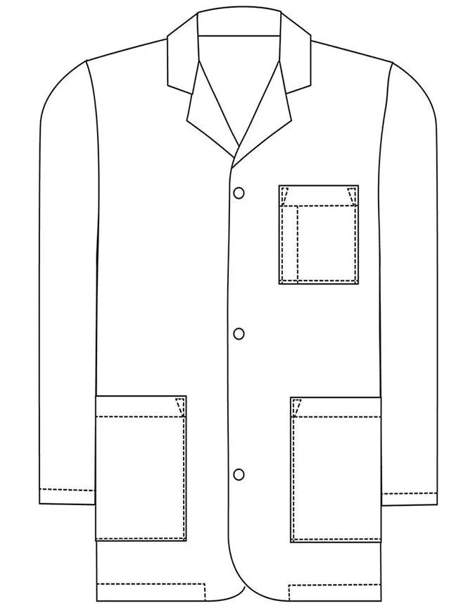 Adar 31 Inch Unisex Three Pockets Olive Consultation Coat