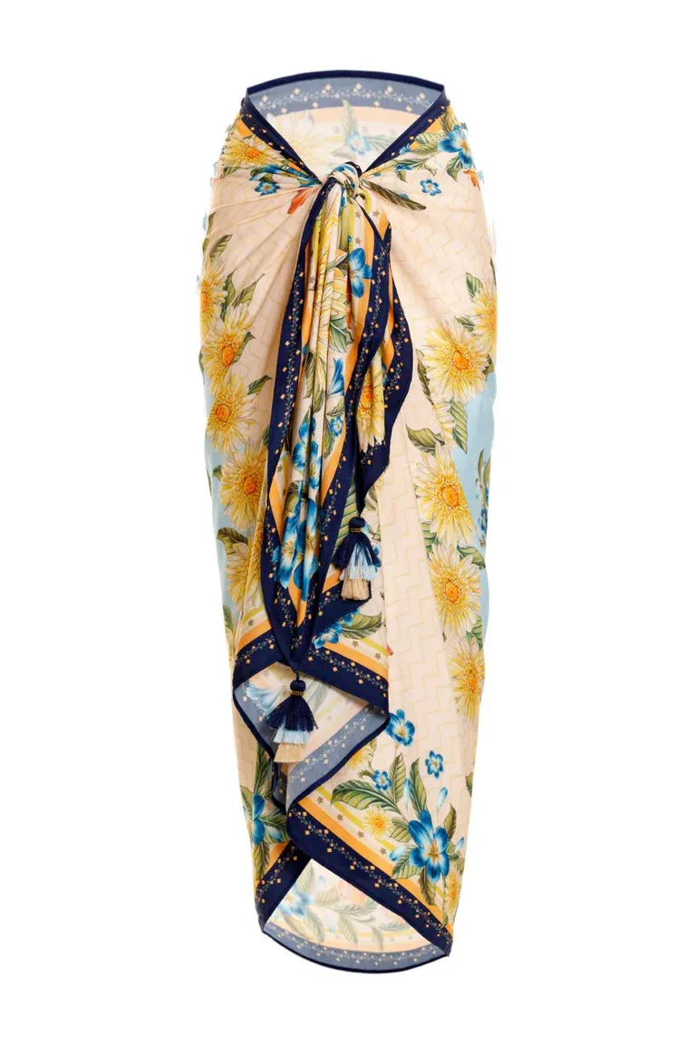 Agua Bendita Marine Jardim Sarong Cover Up