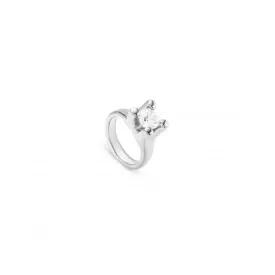 Anima Sterling Silver Plated White Zirconia Ring