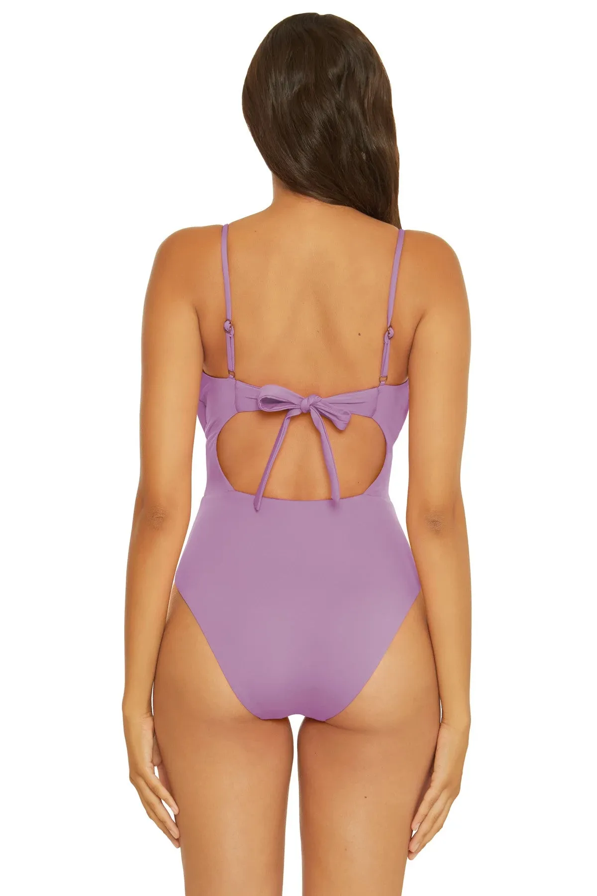 Becca By Rebecca Virtue Color Code Plunge One Piece - Viola