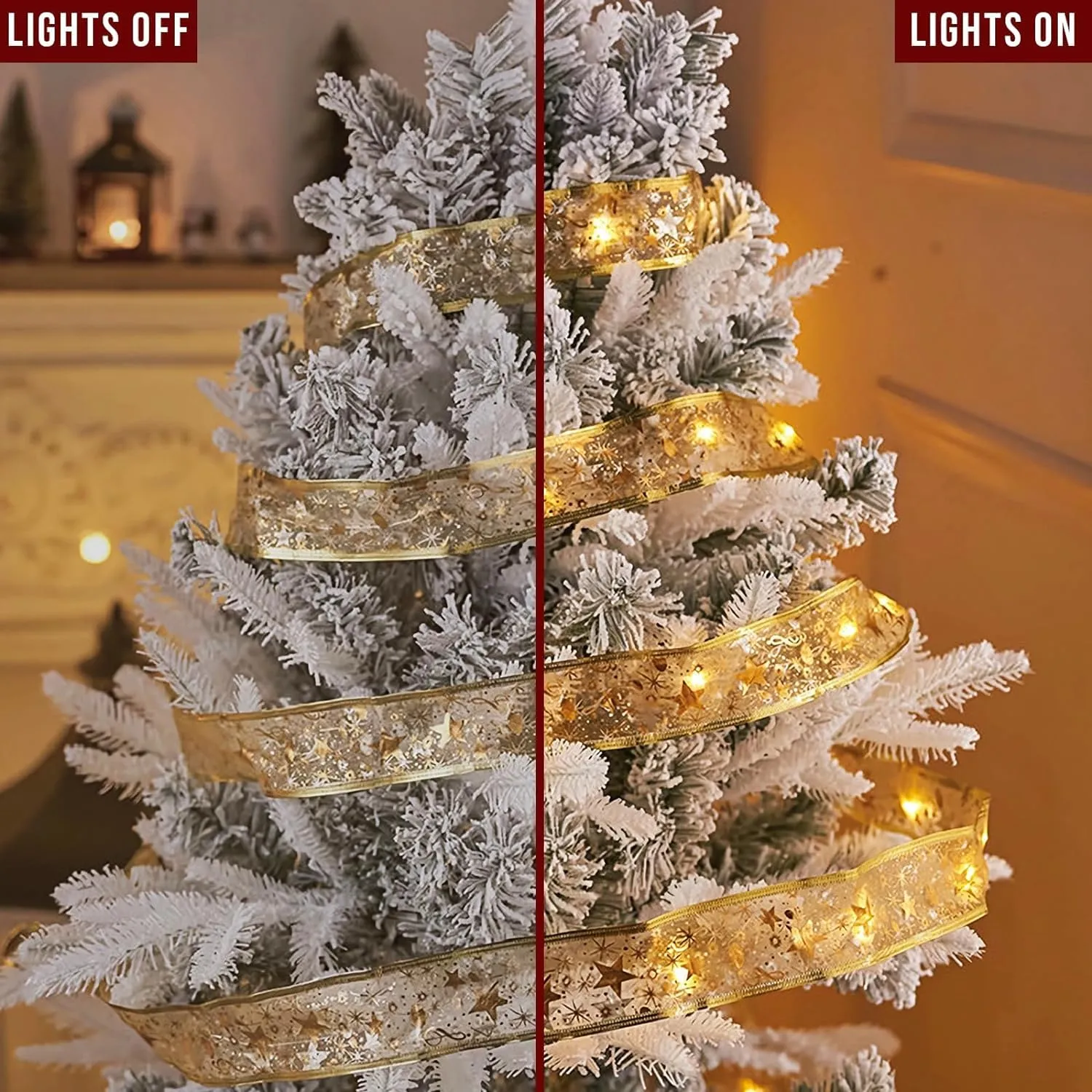 🎅Christmas Sale🎄 Christmas Ribbon LED String Lights Christmas Tree Decoration Lights Satin Lights