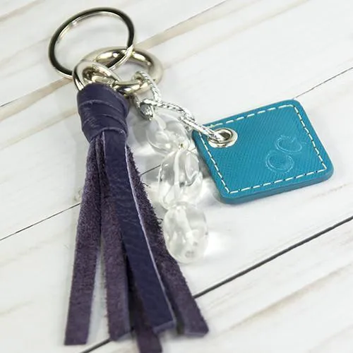 ClaudiaG Lucca Leather Bag Charm-Purple