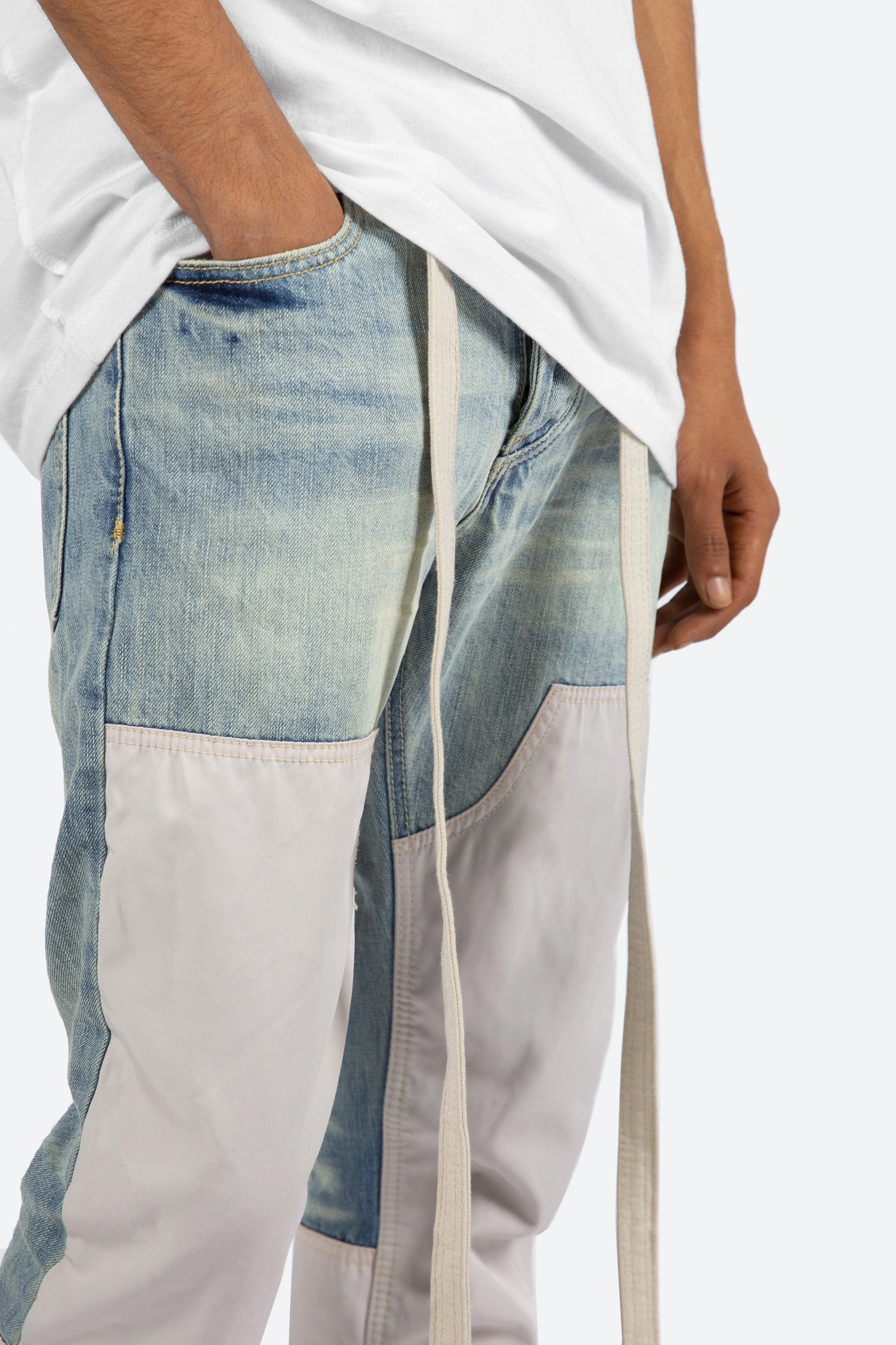 D187 Western Denim - Blue/Natural