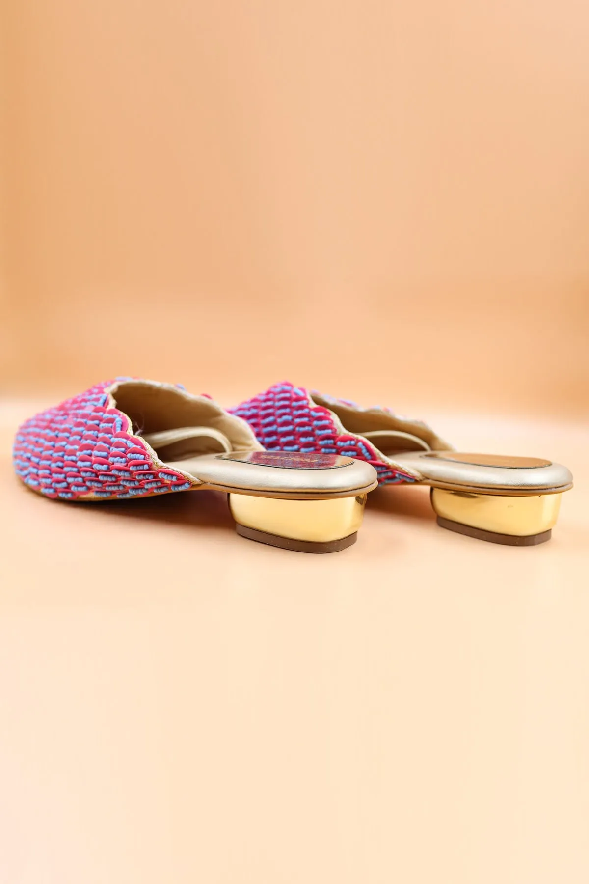 Gold Bead Zardois Work Mules