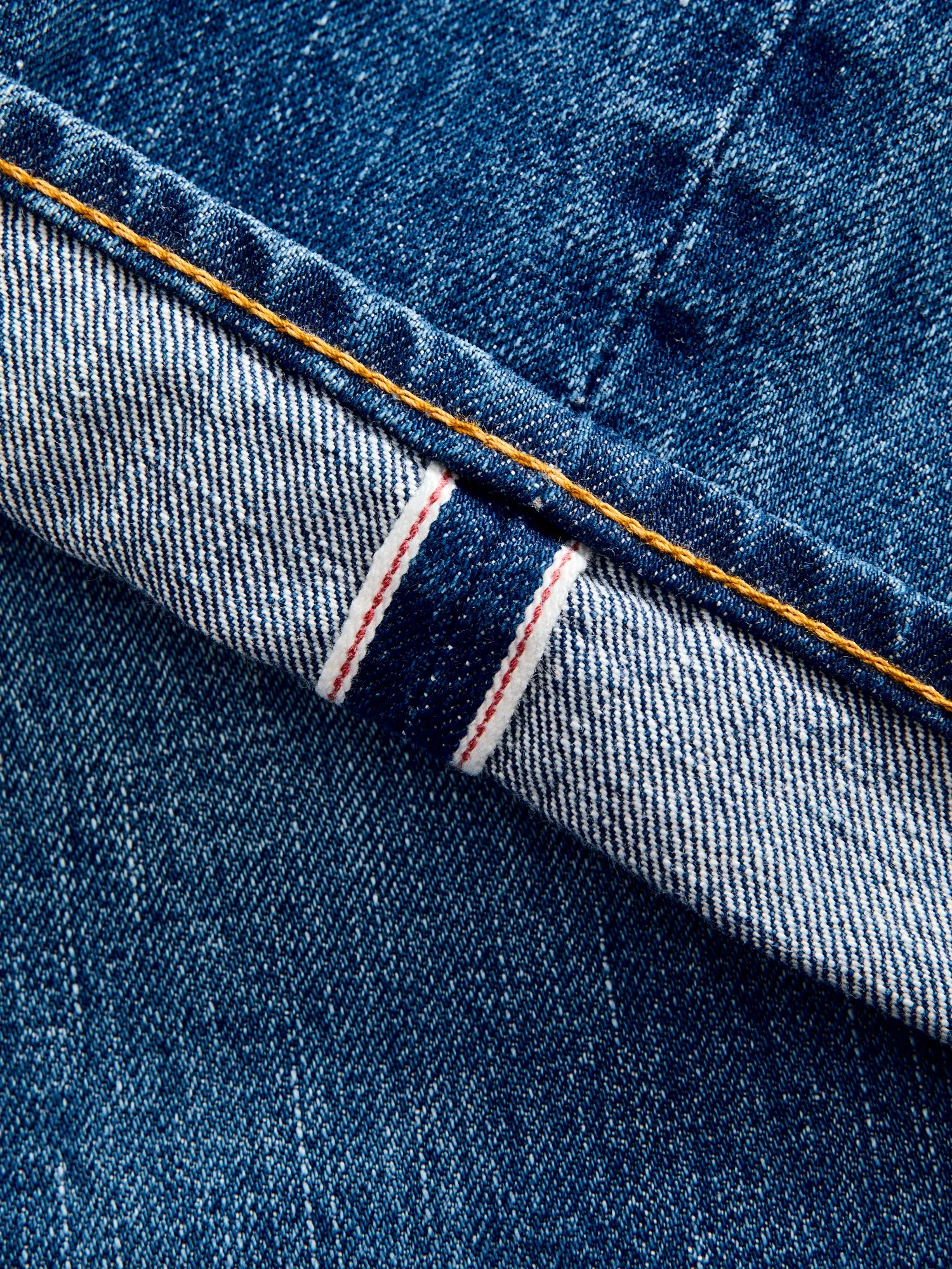 J401-MID "Circle Mid Wash" 14.8oz Selvedge Denim - Classic Straight Fit