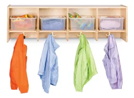 Jonti-Craft® 4 Section Wall Mount Coat Locker  - without Tubs