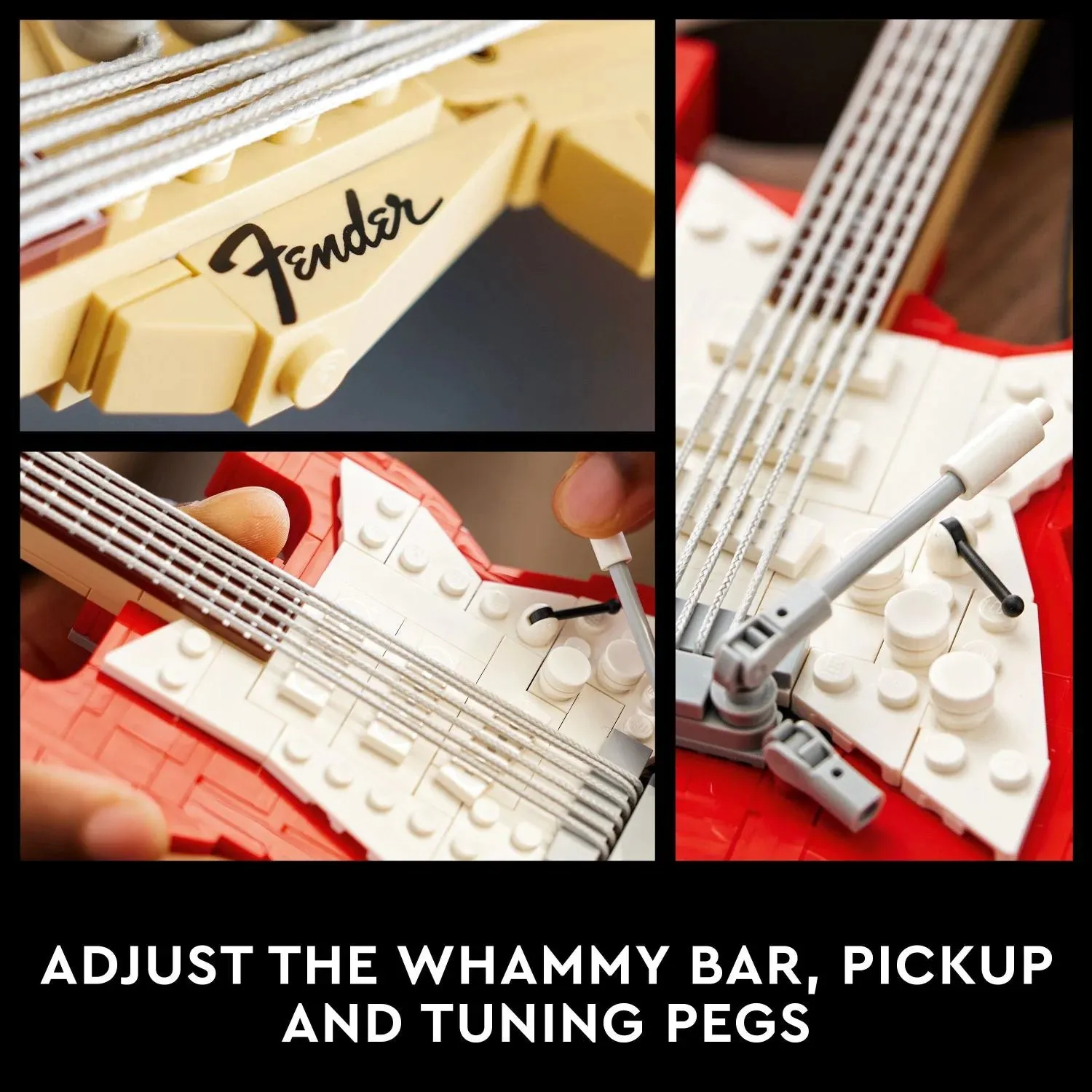 LEGO Ideas Fender Stratocaster 21329 DIY Guitar Model Building Set with 65 Princeton Reverb Amplifier & Authentic Accessories, Great Birthday Gift
