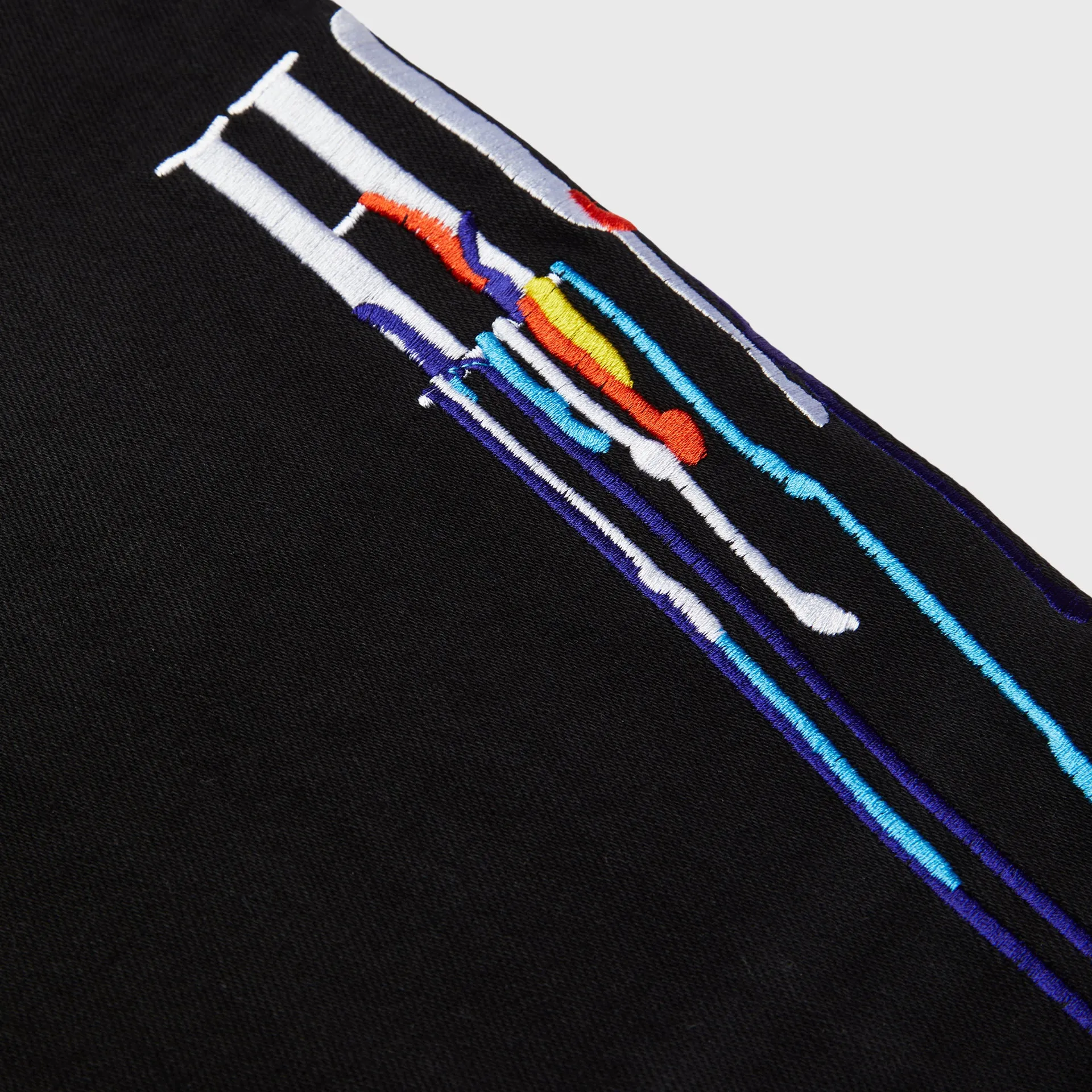 Letterman Drip Denim Black With White Letters