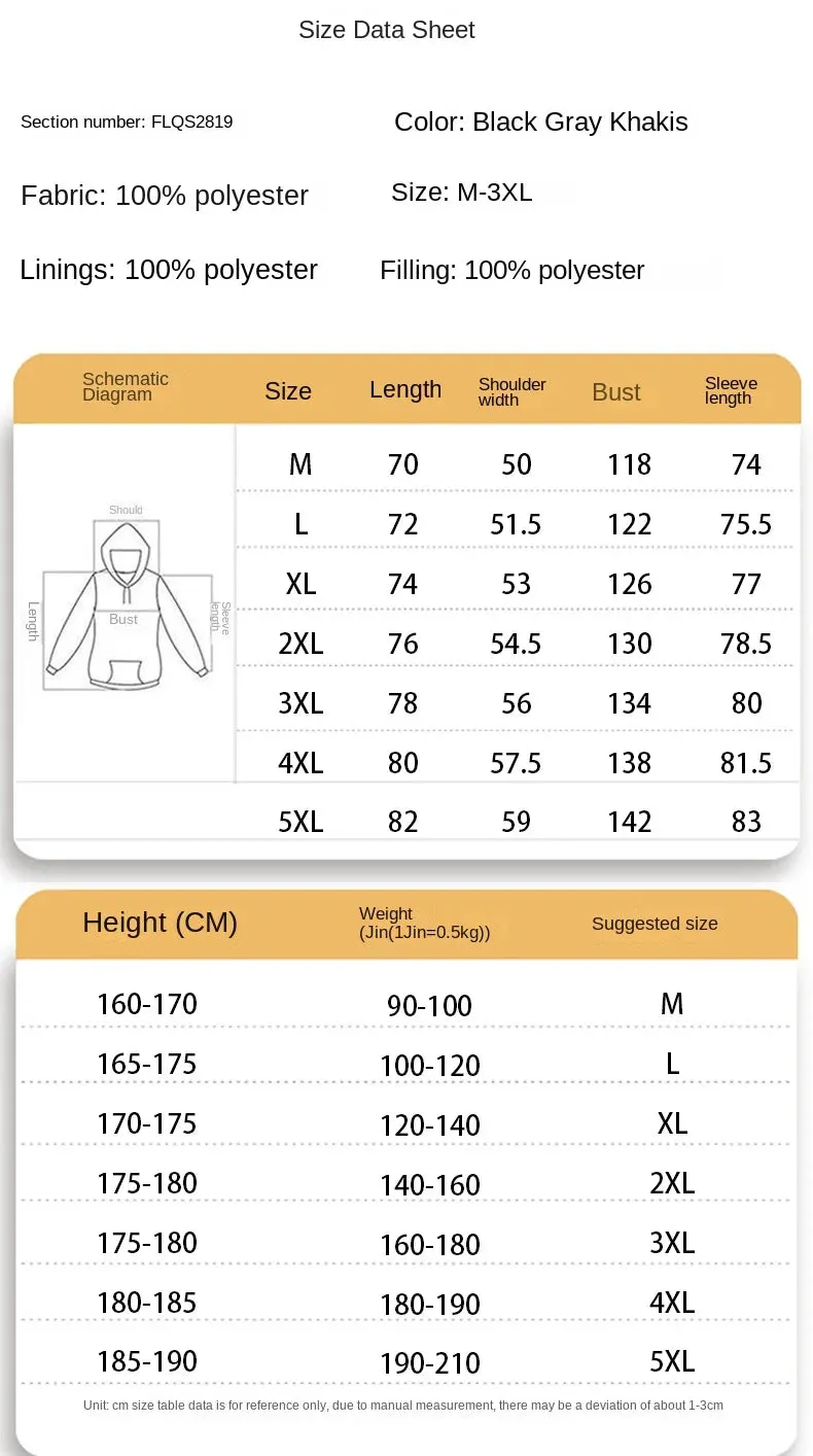 New Arrived Winter Mens Jacket Fashion Loose and Versatile Thick Warm Bread Clothing with Hoodie