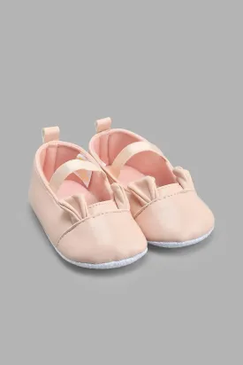 Pink Embellished Pram Shoe