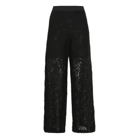 Pulz Dandy Wide Leg Trousers Black Beauty