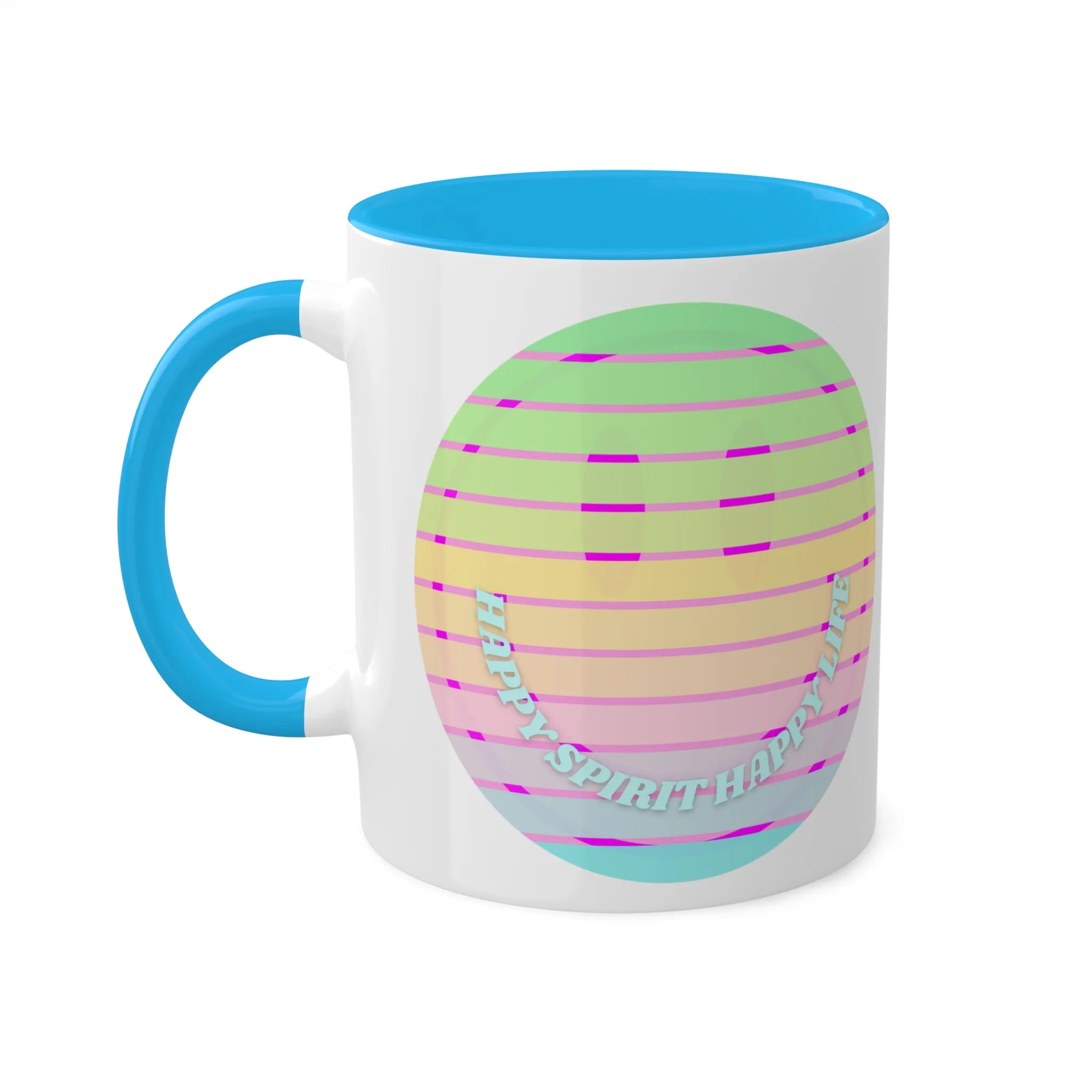 Retro Happy Spirit Happy Life Aesthetic Mug, Smile Face Mug, Trendy Coffee Mug, Tumblr Mug, Aesthetic Happy Life Gift, Aesthetic Pin