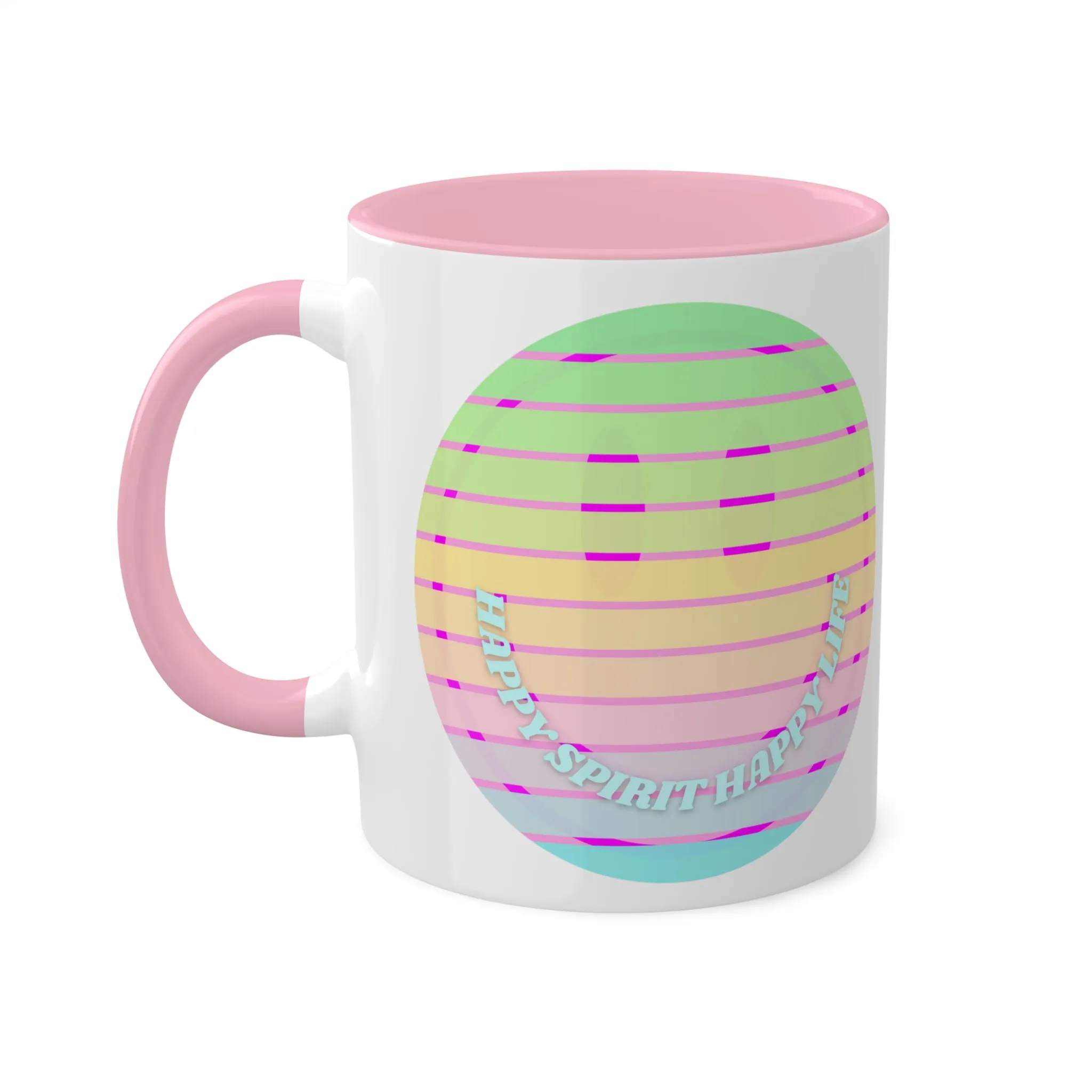 Retro Happy Spirit Happy Life Aesthetic Mug, Smile Face Mug, Trendy Coffee Mug, Tumblr Mug, Aesthetic Happy Life Gift, Aesthetic Pin