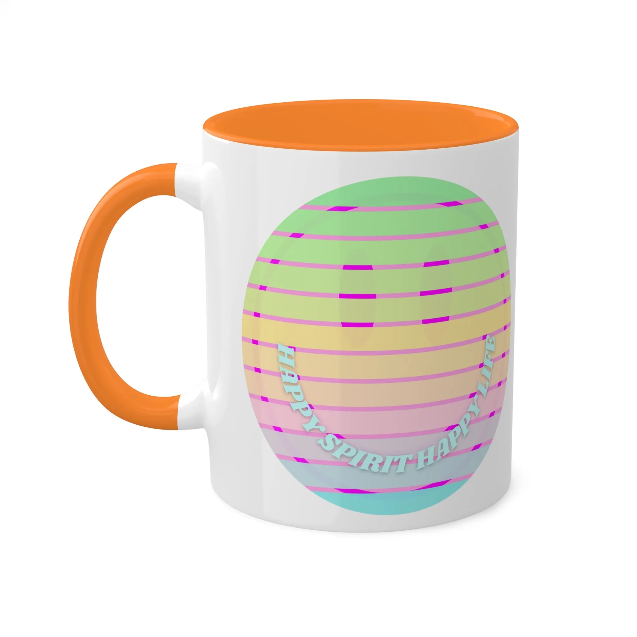 Retro Happy Spirit Happy Life Aesthetic Mug, Smile Face Mug, Trendy Coffee Mug, Tumblr Mug, Aesthetic Happy Life Gift, Aesthetic Pin