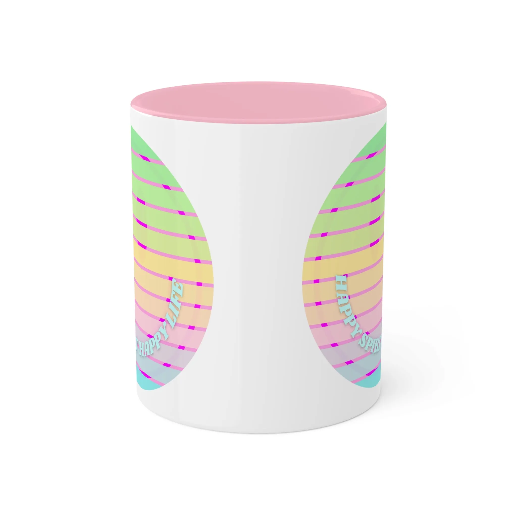 Retro Happy Spirit Happy Life Aesthetic Mug, Smile Face Mug, Trendy Coffee Mug, Tumblr Mug, Aesthetic Happy Life Gift, Aesthetic Pin