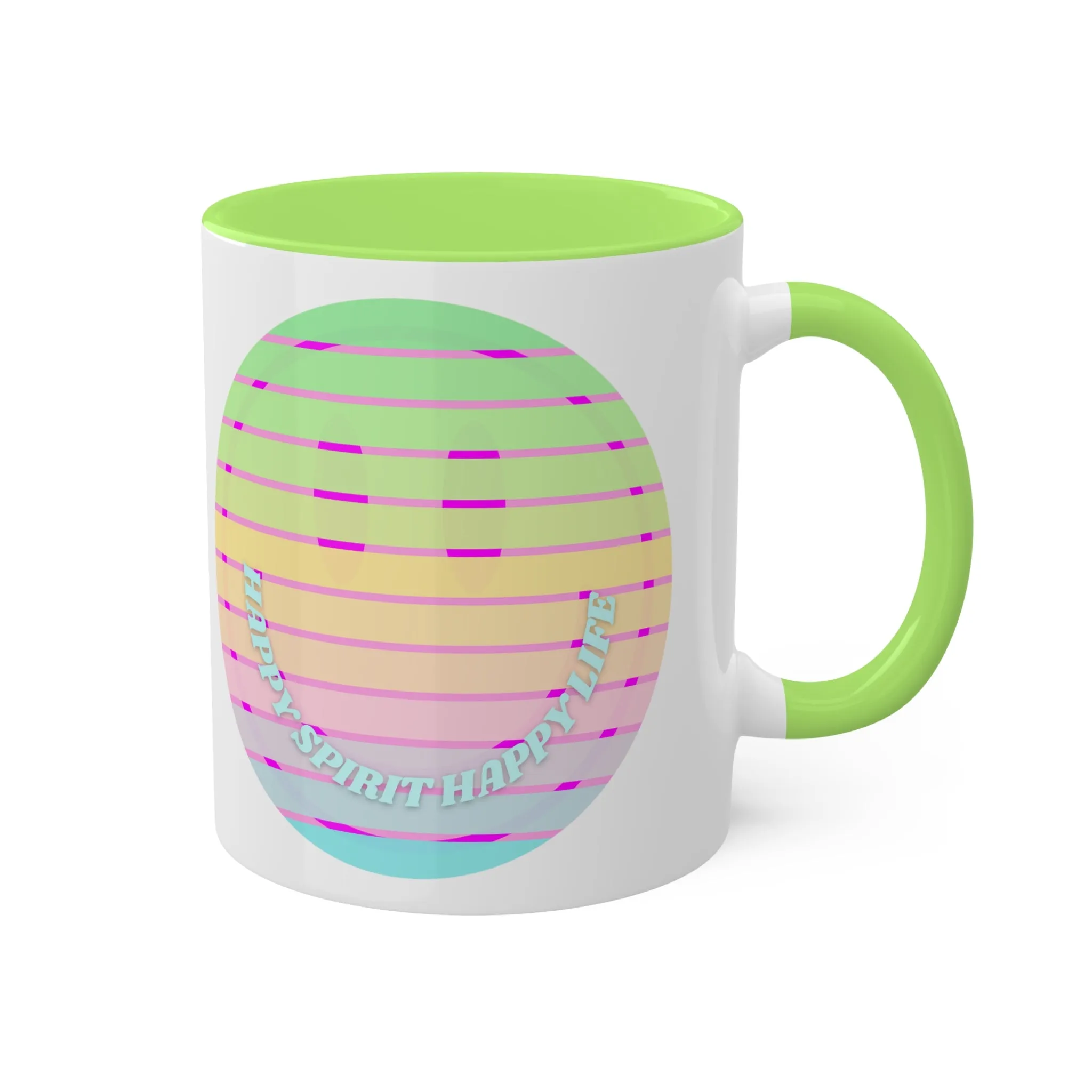 Retro Happy Spirit Happy Life Aesthetic Mug, Smile Face Mug, Trendy Coffee Mug, Tumblr Mug, Aesthetic Happy Life Gift, Aesthetic Pin