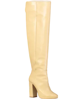 Sezane Beige Editions Thigh High Heeled Boots UK 6 EU 39 👠