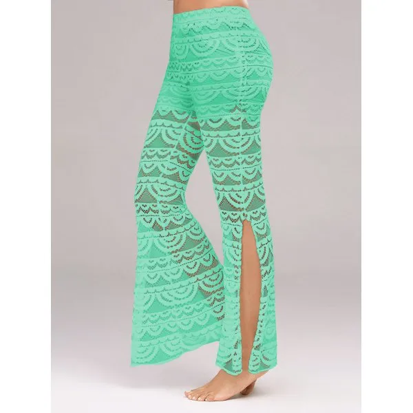 Side Slit Lace Trousers
