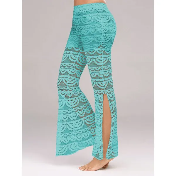 Side Slit Lace Trousers