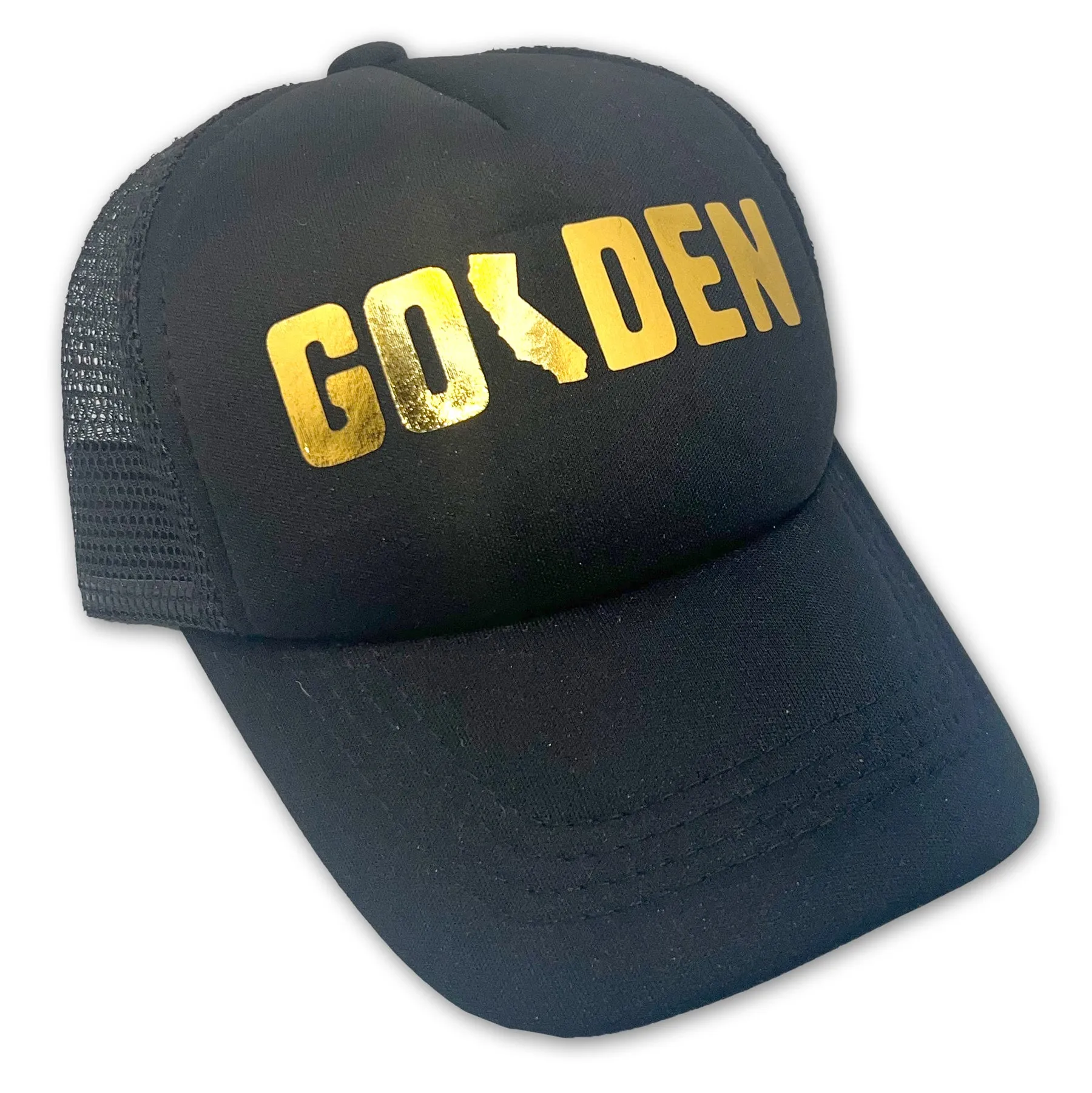 Sol Baby Golden Foil Black Trucker Hat