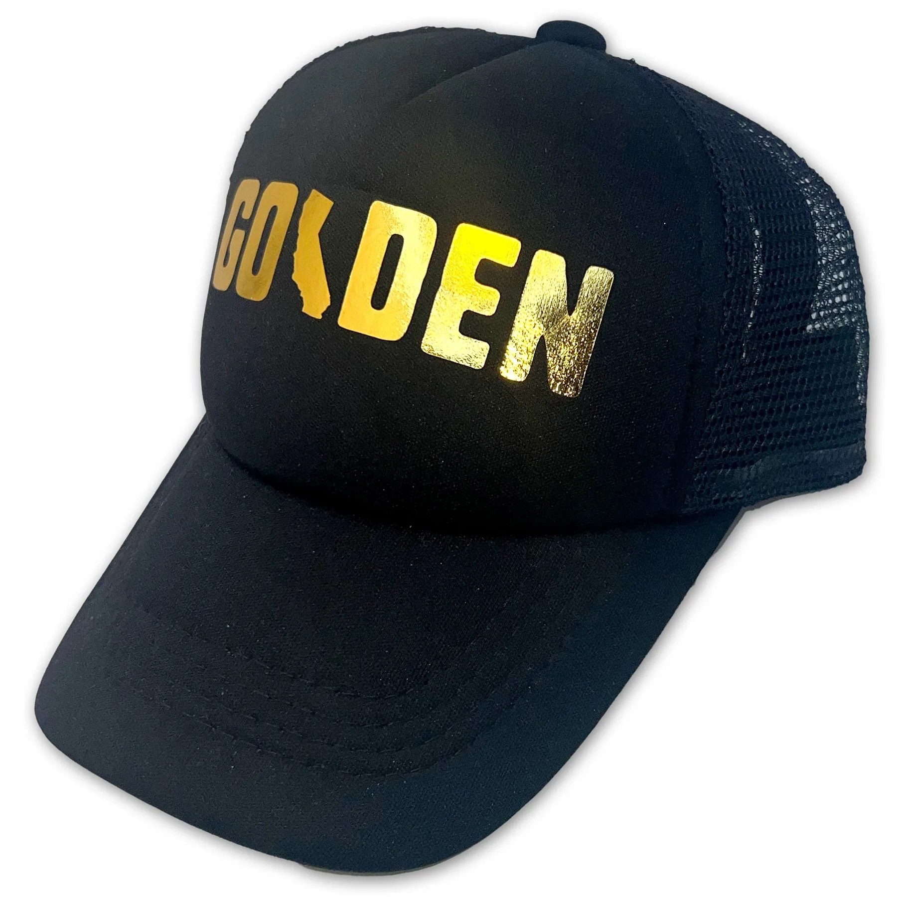 Sol Baby Golden Foil Black Trucker Hat