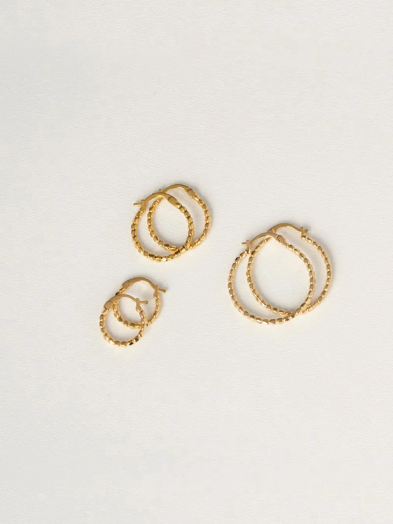 Tempo Hoops Small 9k Gold